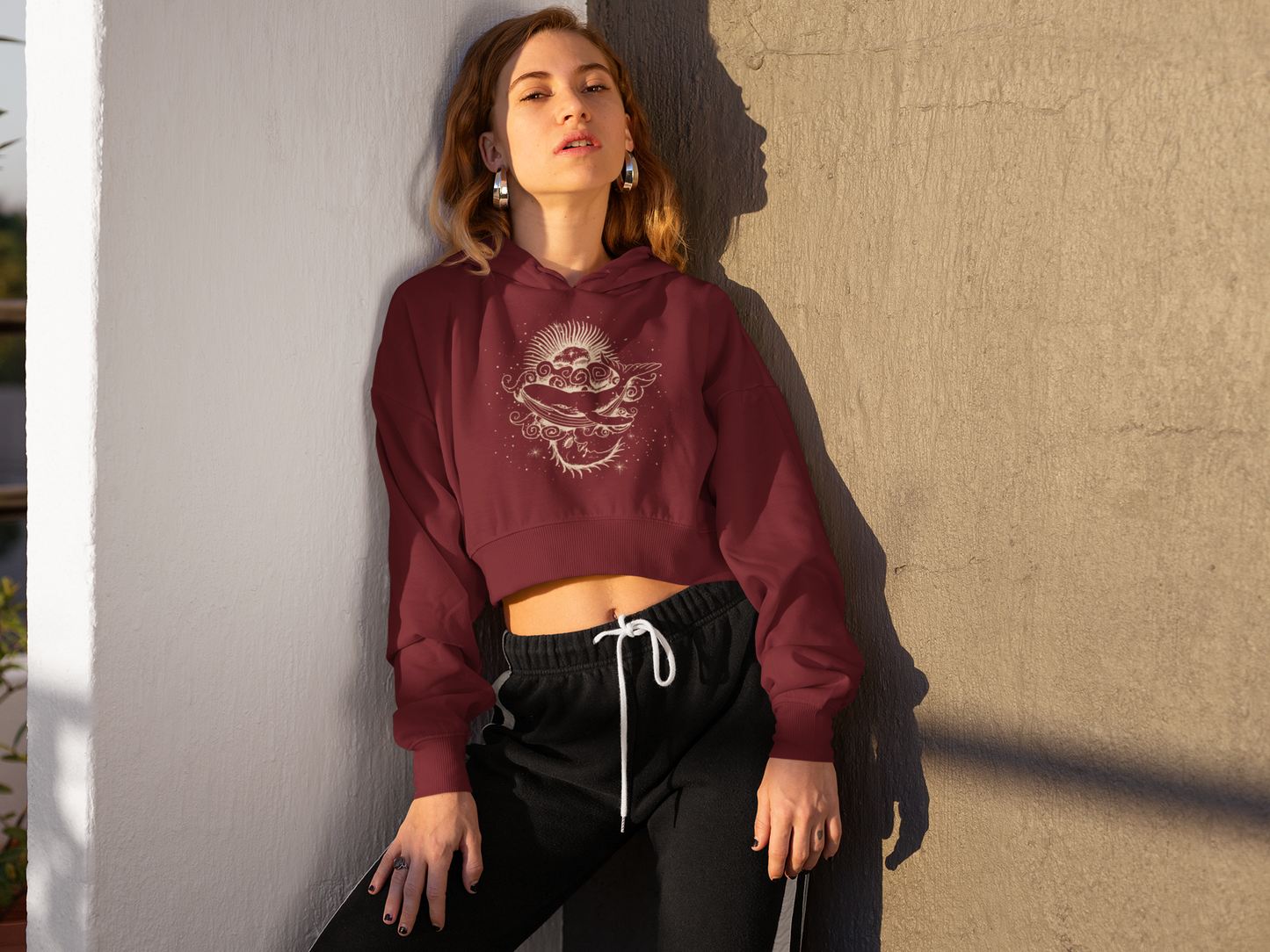 Psy - Whale - Women's Crop Hoodie - Our winter collection is fashion-forward and modern—with a twist. The trendy designs are perfect for edgy, style-conscious customers. Nothing looks more stylish and chic than a well-designed crop hoodie. The soft cotton fabric feels cuddly and warm, so you’ll be both fashionable and comfortable as you strut down the street. And when you wear one of our stylish new designs, you'll stand out in any crowd!