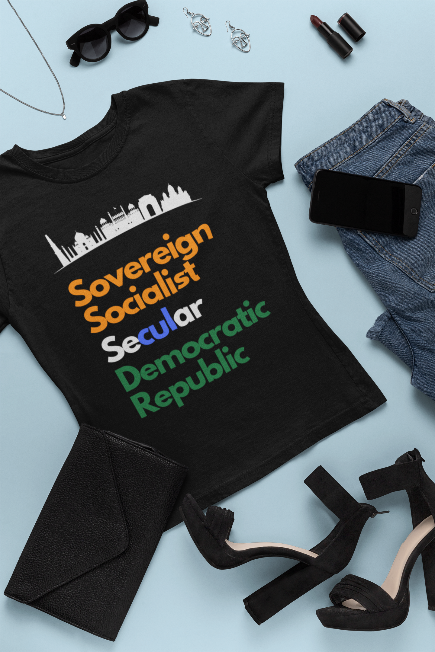 Preamble - SSSDR - Women's UPSC Aspirant Round Neck T-shirt - If you are a UPSC aspirant then this T-shirt is just for you! Aspirants are going nuts over this trendy T-shirt and the round neck ones top their list. We have t-shirts made for the sassiest of you, and the boldest of you. Be it urban wear or casual wear, you can get them all at Unboxed Apparel. What’s more? We offer free shipping and easy returns, too.