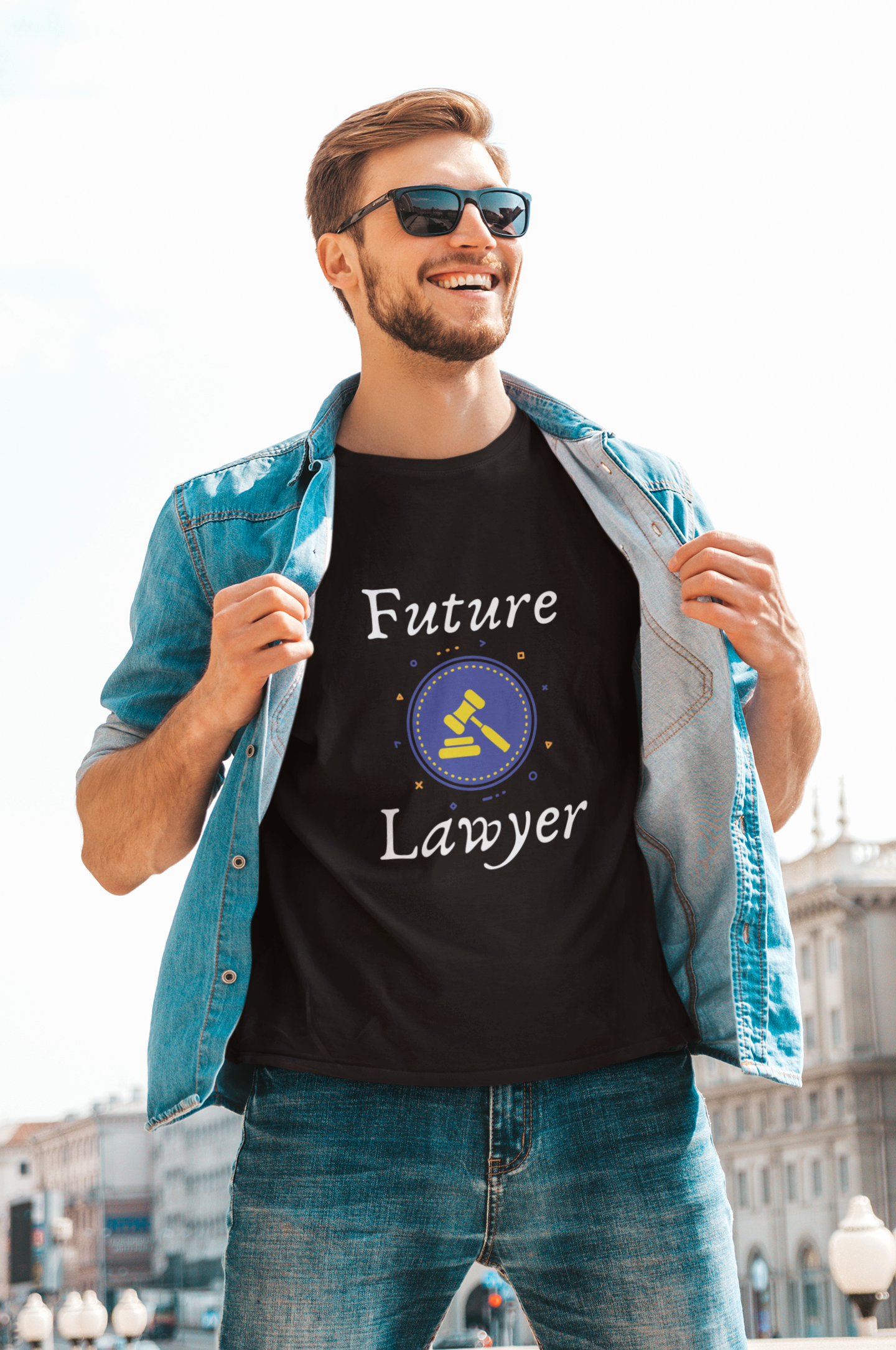 Future Lawyer - Men's Round Neck T-Shirt - If you are an aspiring Lawyer then this T-shirt is just for you. We’ve seen aspiring lawyers going crazy over trendy t-shirts like these. And, the round neck ones top their list. The mod designs, comfy fabric, and unmatchable love for urbane clothing are just some reasons you must check them out.