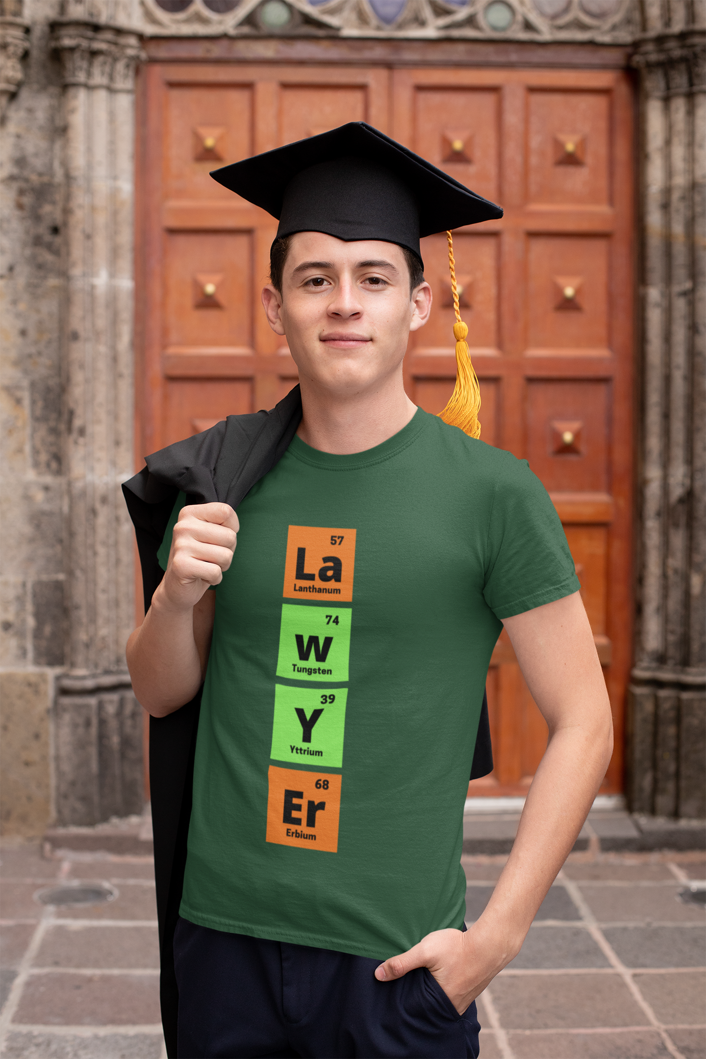 Periodic Table - Men's Round Neck Lawyer T-Shirt - We’ve seen Lawyers going crazy over this trendy t-shirt. And, the round neck ones top their list. The mod designs, comfy fabric, and unmatchable love for urbane clothing are just some reasons you must check them out.