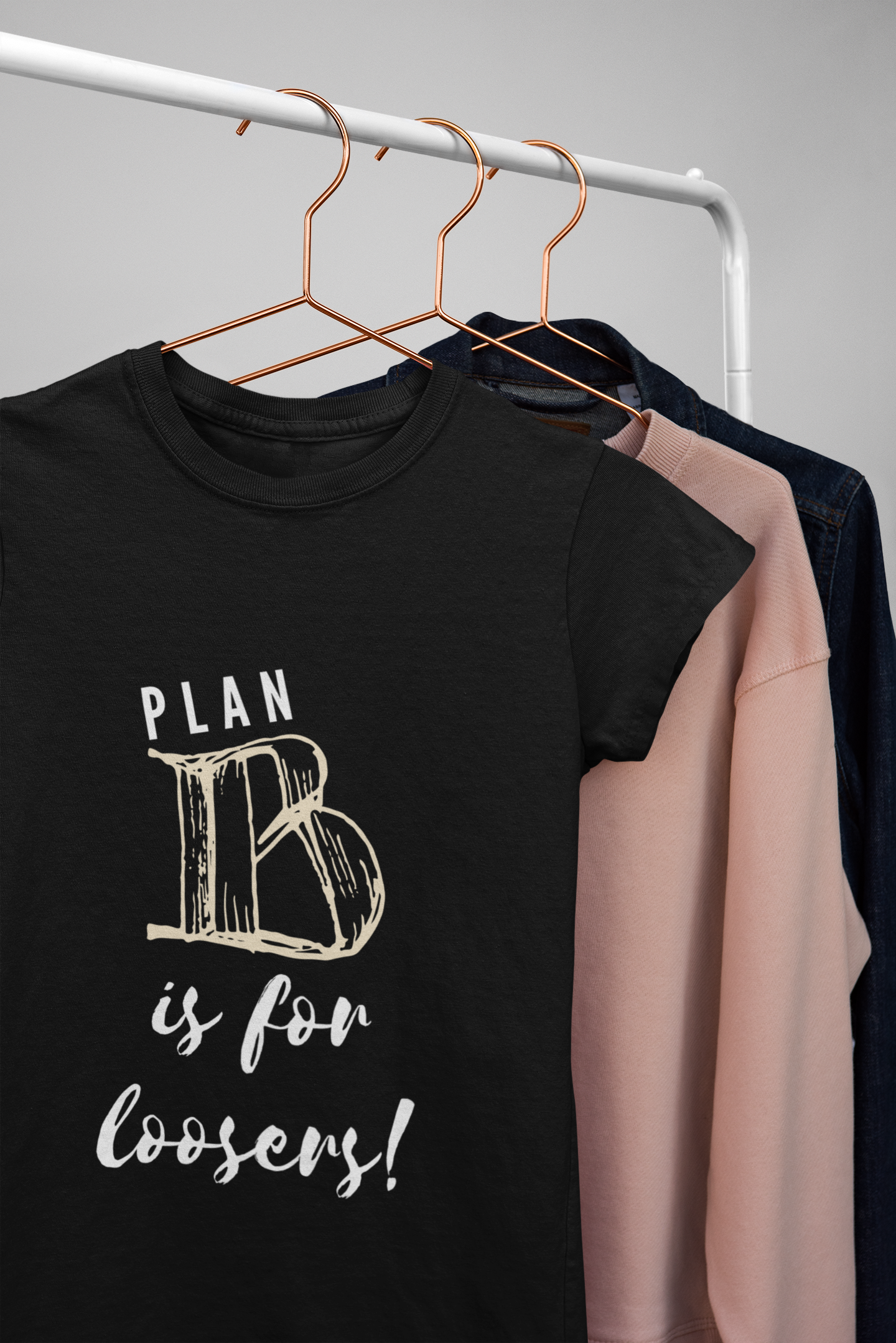 Plan B Is For Loosers - UPSC Aspirant Women's Round Neck T-Shirt - If you are a UPSC aspirant then this T-shirt is just for you! Aspirants are going nuts over this trendy T-shirt and the round neck ones top their list. Don't miss out on this great and stylish tee that has been making a splash lately.