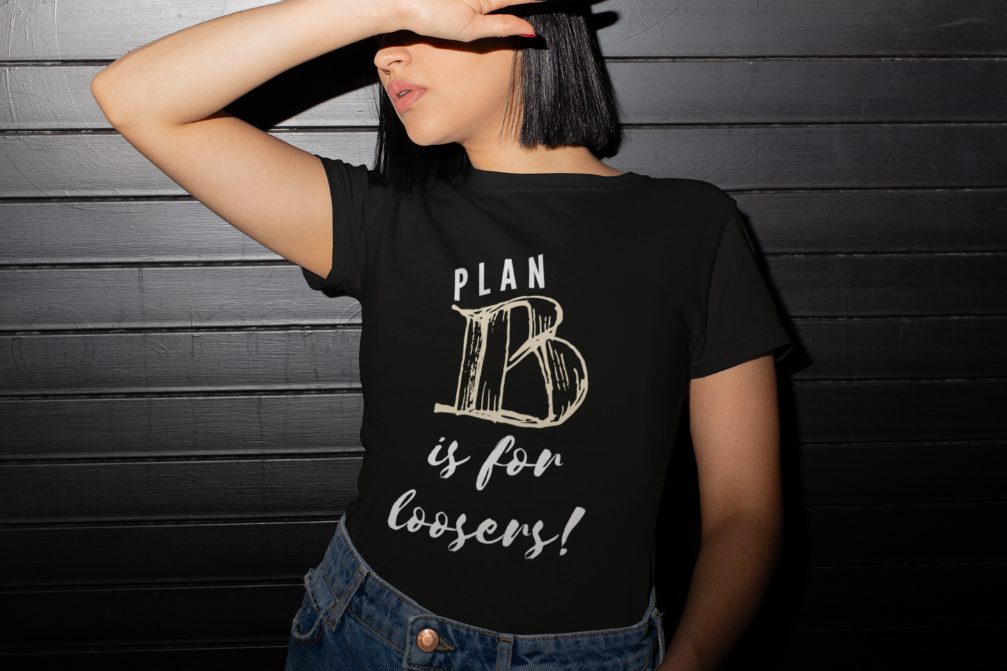 Plan B Is For Loosers - UPSC Aspirant Women's Round Neck T-Shirt - If you are a UPSC aspirant then this T-shirt is just for you! Aspirants are going nuts over this trendy T-shirt and the round neck ones top their list. Don't miss out on this great and stylish tee that has been making a splash lately.