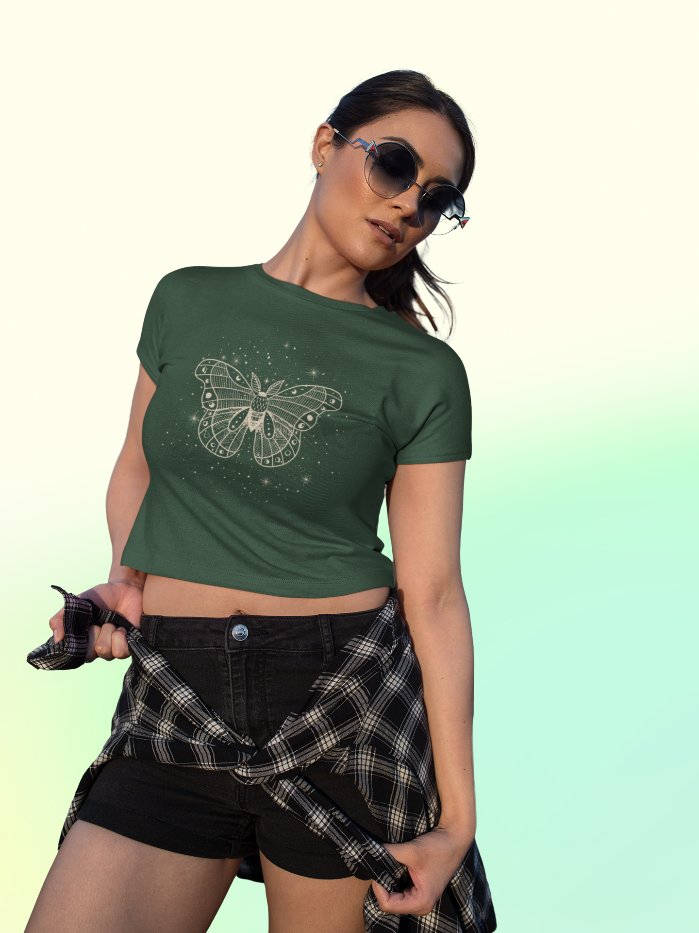 Psy - Butterfly - Women's Crop Top - Unboxed Apparel is a fresh yet edgy clothing line manufactured and designed in India. The lightweight cotton material will feel luxurious to the touch, and the sleek placement of your favourite designs on each t-shirt will be sure to make heads turn. The coolest and ever-stylish crop tops are here!