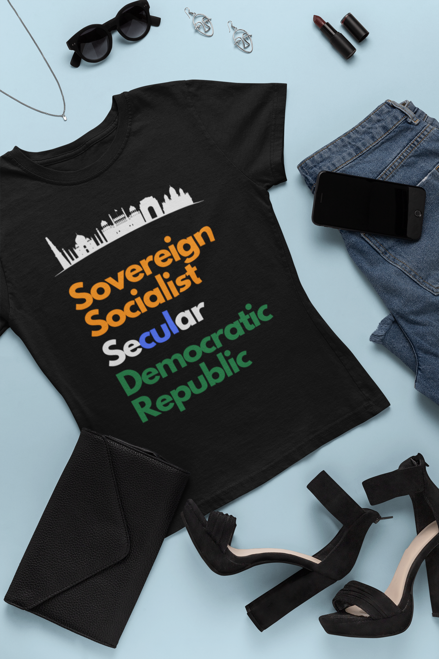 Preamble - SSSDR - Women's UPSC Aspirant Round Neck T-shirt - If you are a UPSC aspirant then this T-shirt is just for you! Aspirants are going nuts over this trendy T-shirt and the round neck ones top their list.   We have t-shirts made for the sassiest of you, and the boldest of you. Be it urban wear or casual wear, you can get them all at Unboxed Apparel. What’s more? We offer free shipping and easy returns, too.