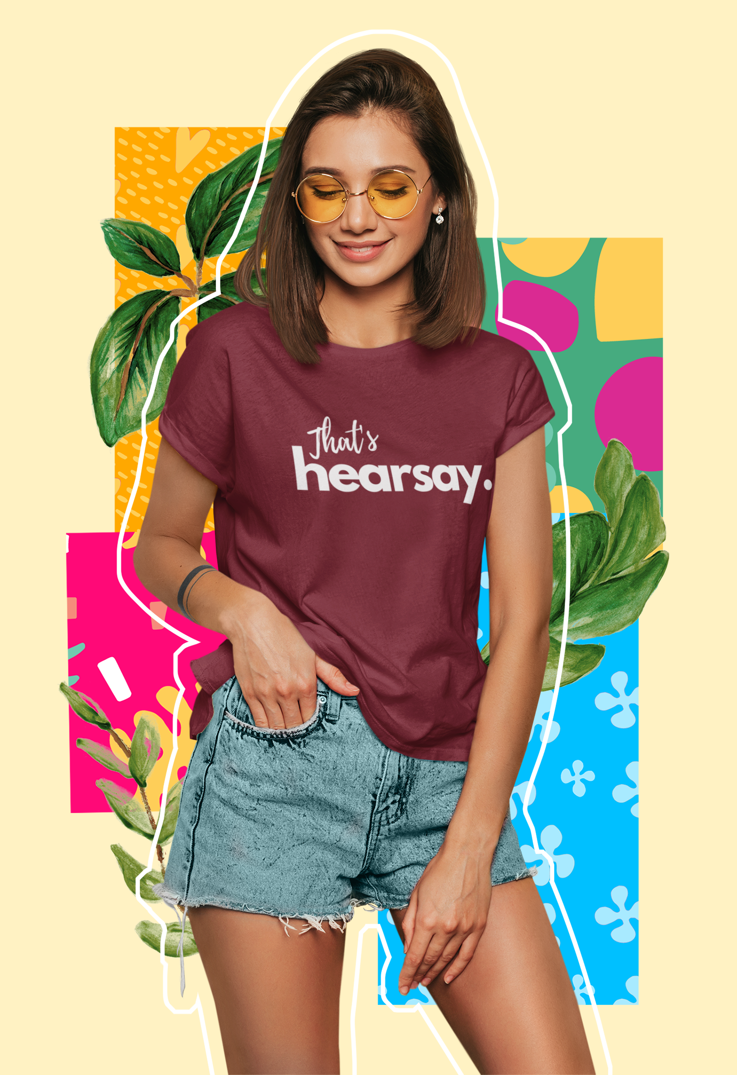 That's Hearsay - Women's Round Neck Lawyer T-shirt - Women Lawyers are in love with this Trendy T-shirt. With a soft fabric and trustworthy stitching, let these women’s t-shirt breathe in the freshness and freedom with our unique designs.