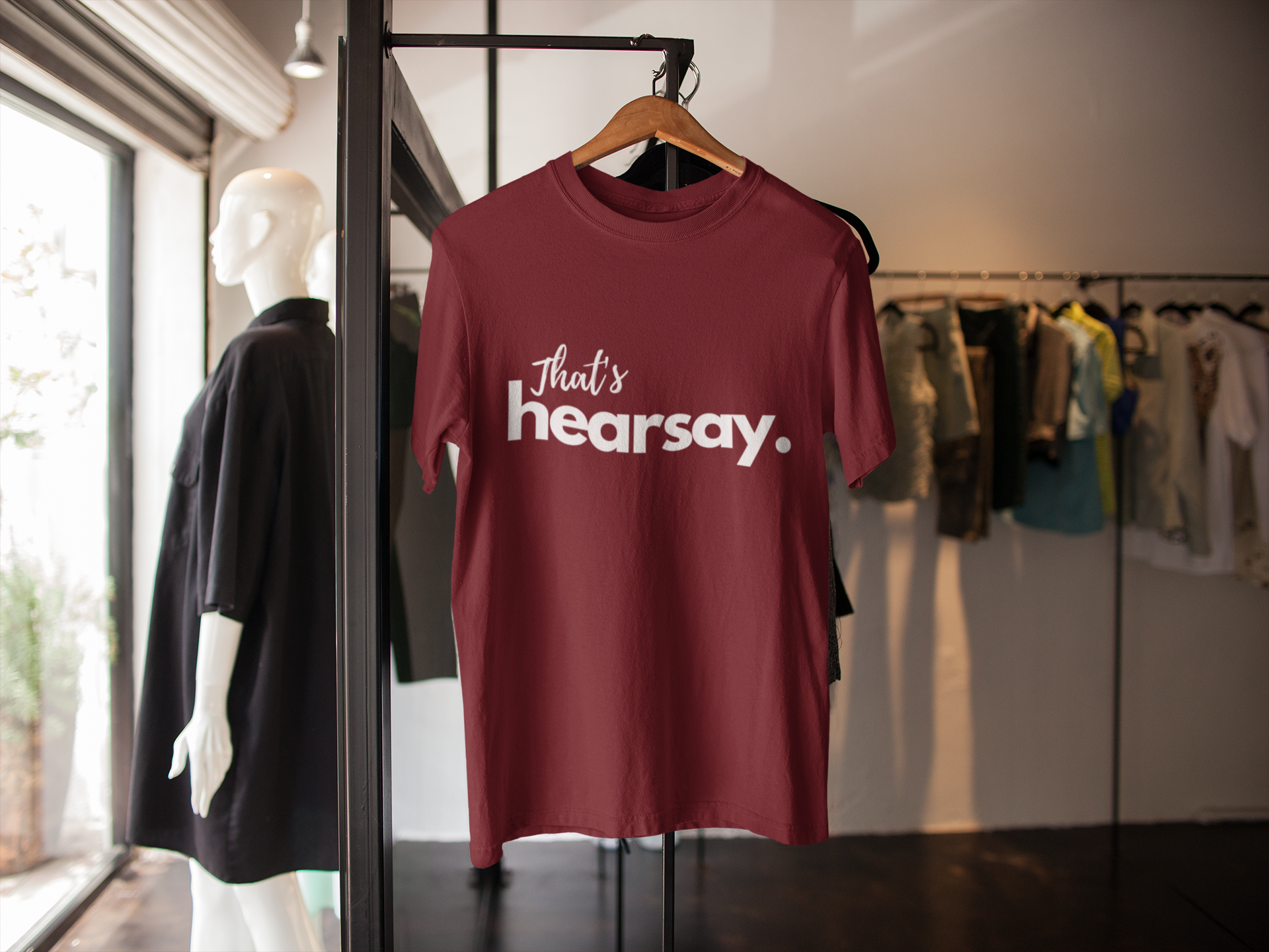 That's Hearsay - Men's Round Neck Lawyer T-shirt - We’ve seen Lawyers going crazy over this trendy t-shirt. And, the round neck ones top their list. The mod designs, comfy fabric, and unmatchable love for urbane clothing are just some reasons you must check them out.