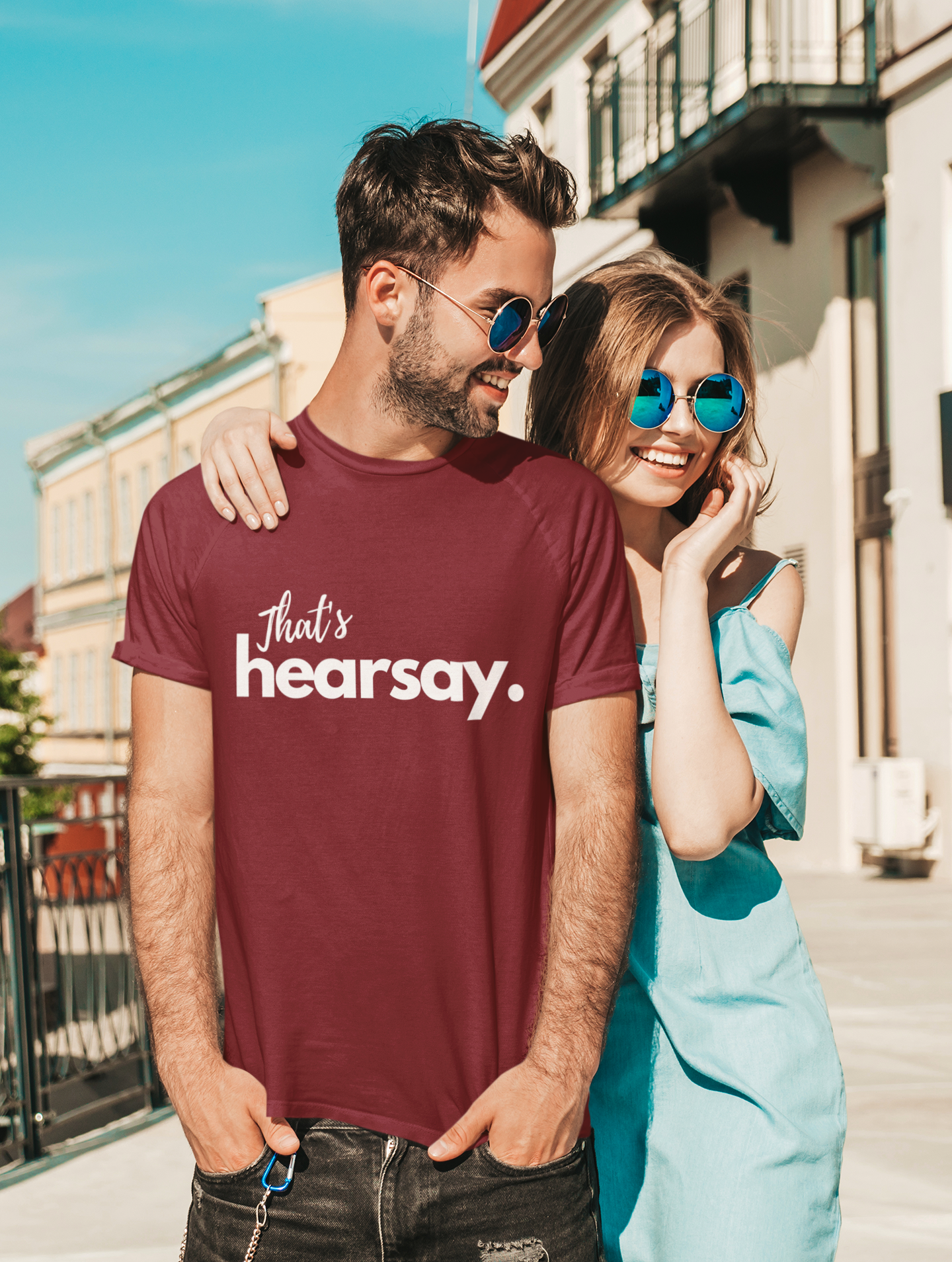 That's Hearsay - Men's Round Neck Lawyer T-shirt - We’ve seen Lawyers going crazy over this trendy t-shirt. And, the round neck ones top their list. The mod designs, comfy fabric, and unmatchable love for urbane clothing are just some reasons you must check them out.